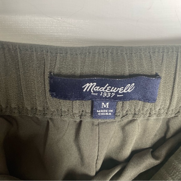 Madewell Olive green silk skirt, Medium - Picture 5 of 6